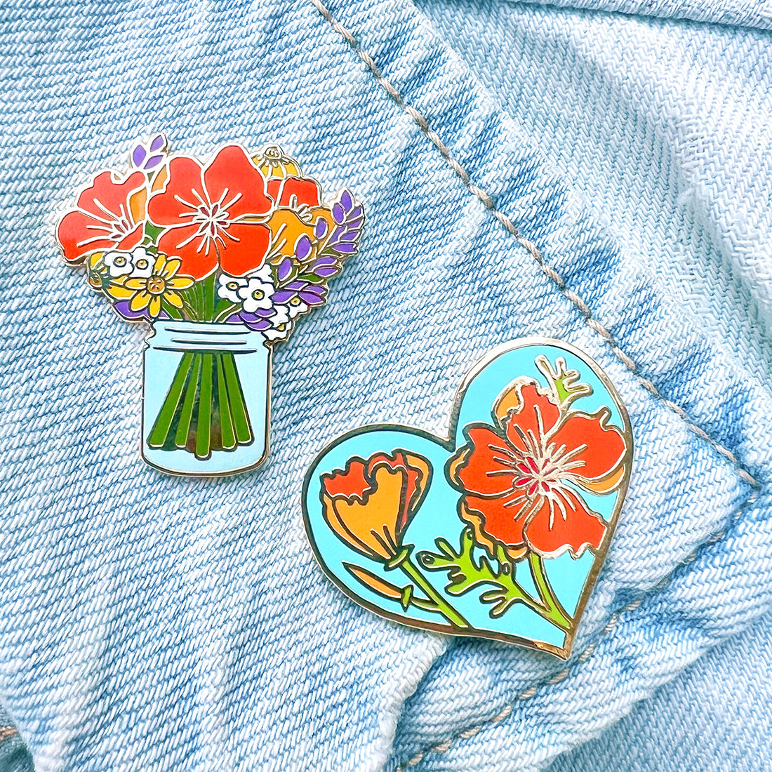 California Wildflower Enamel Pin