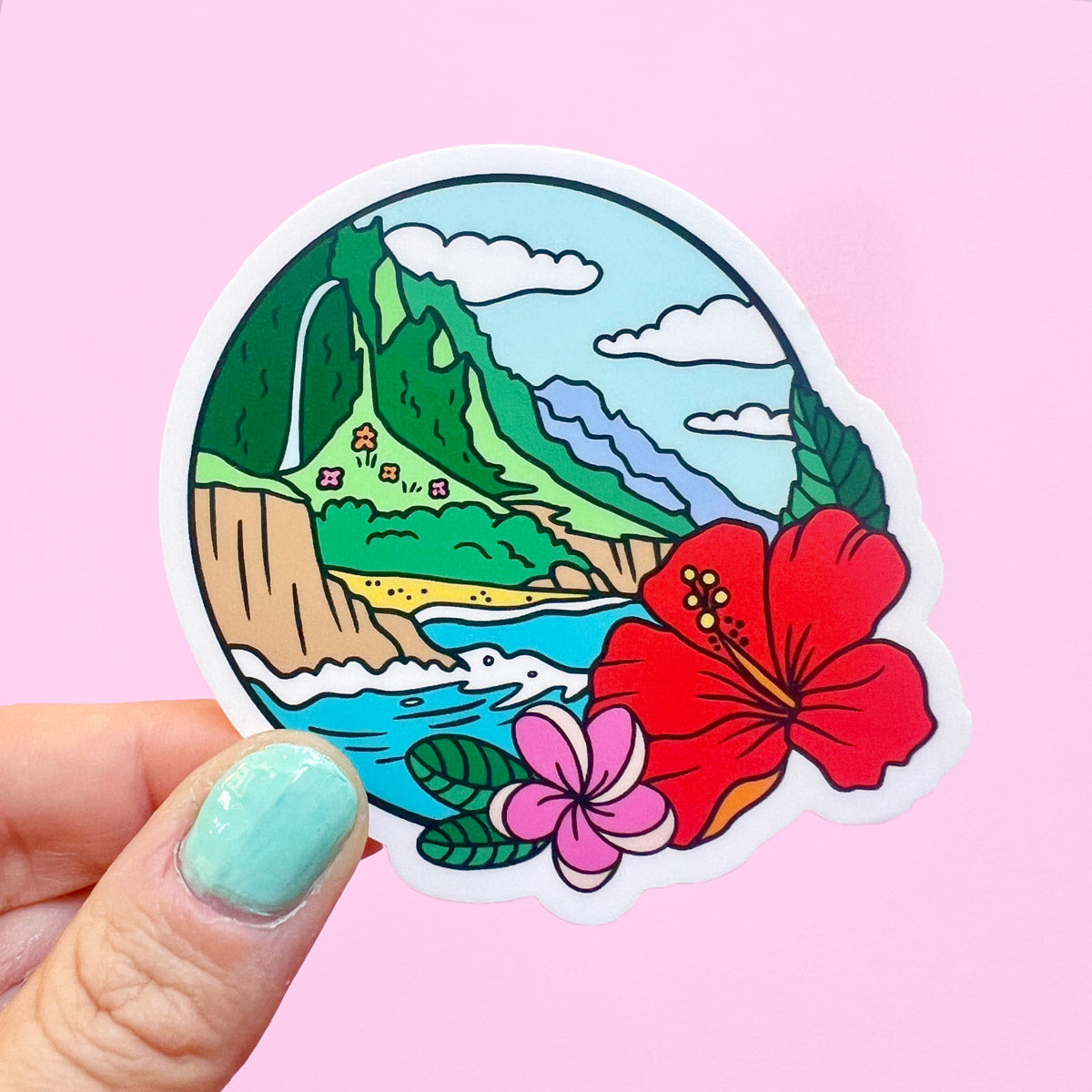 Tropical Kauai Hawaii Sticker