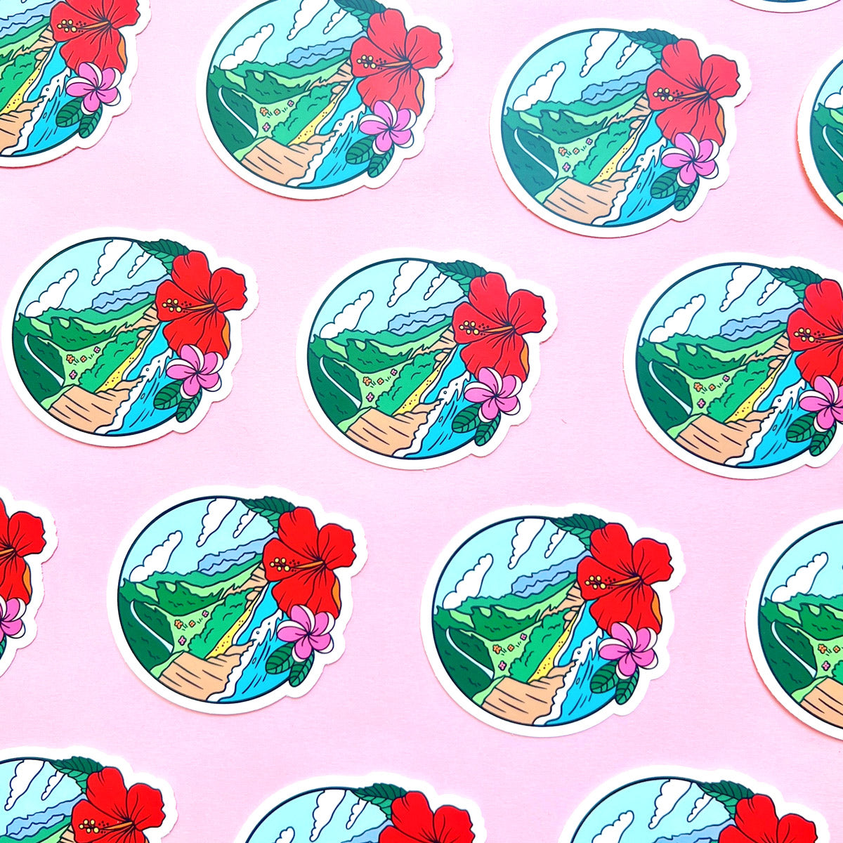 Tropical Kauai Hawaii Sticker