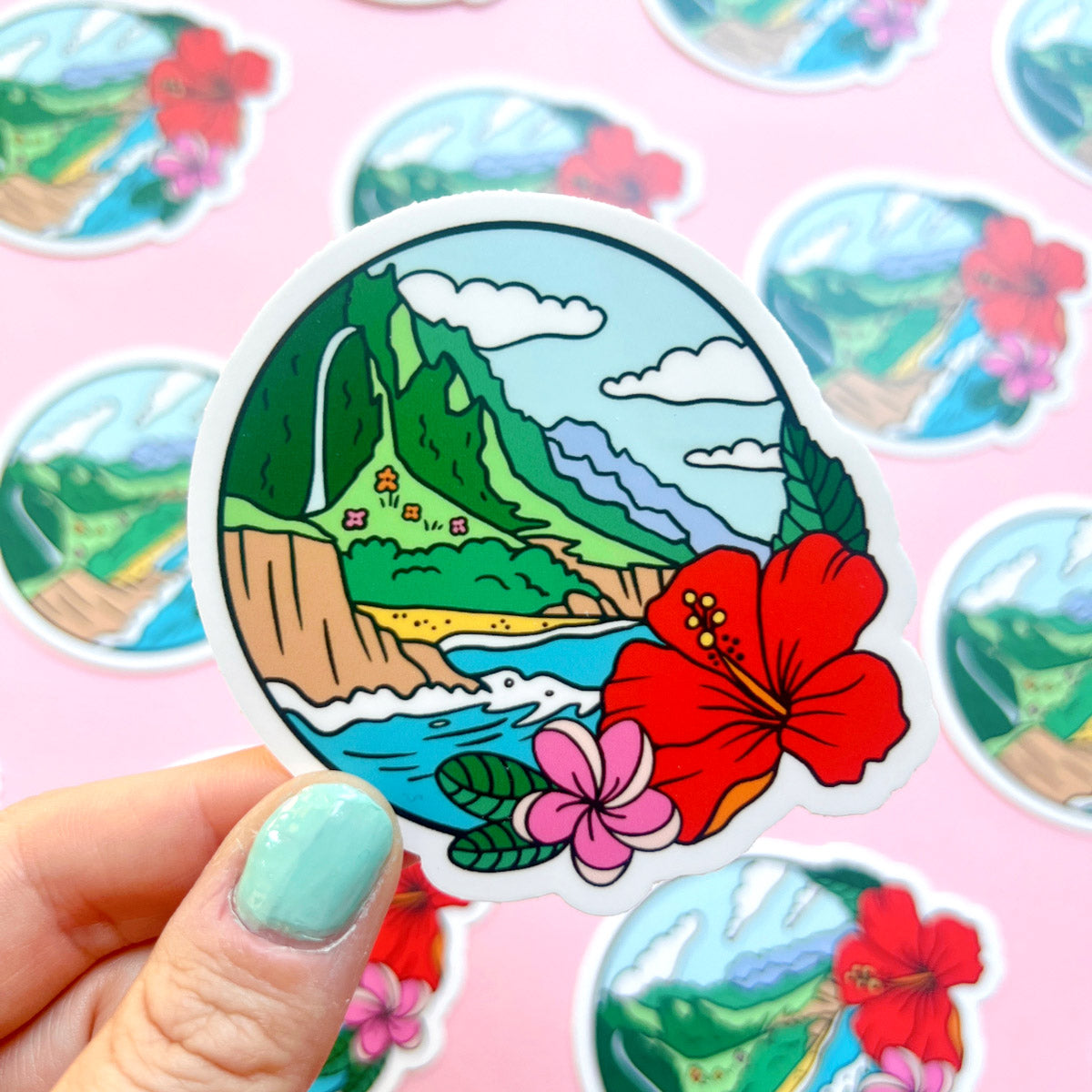Tropical Kauai Hawaii Sticker