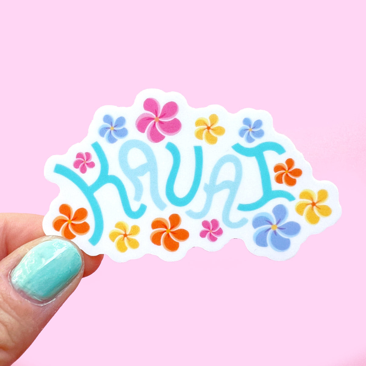 Kauai Hawaii Plumeria Sticker
