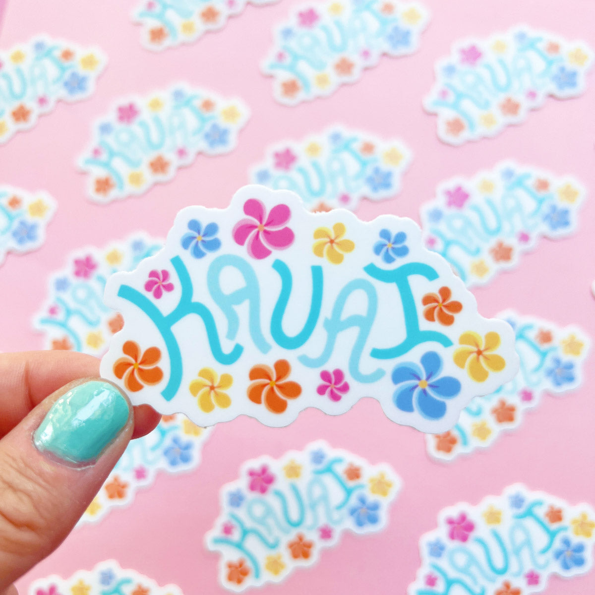 Kauai Hawaii Plumeria Sticker