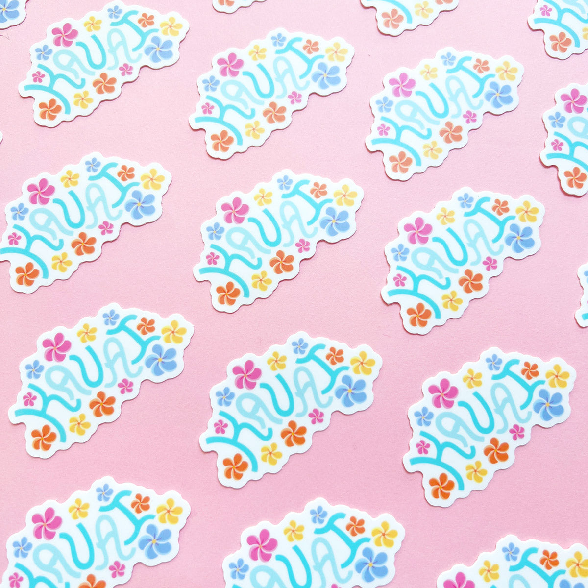 Kauai Hawaii Plumeria Sticker