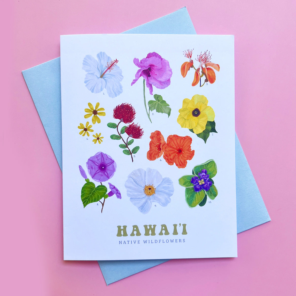 Hawaii Native Wildflowers Card