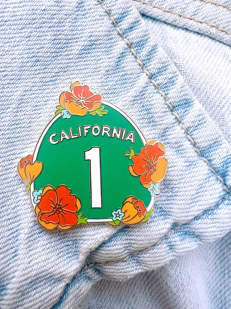 California Highway 1 Enamel Pin