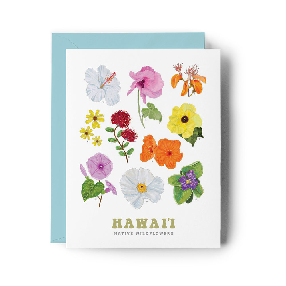 Hawaii Native Wildflowers Card