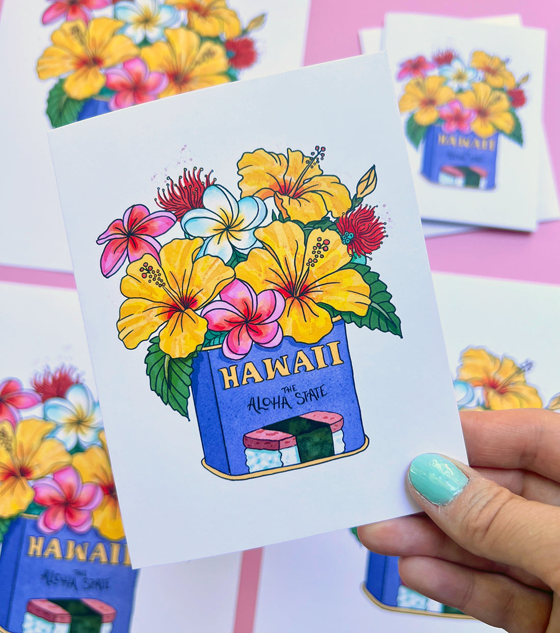 Hawaii Hibiscus State Flower Card