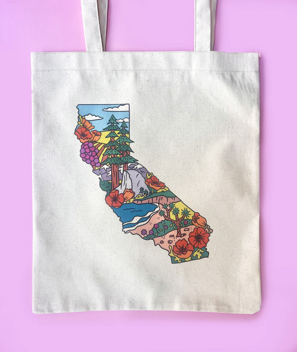 California Landmarks Tote Bag