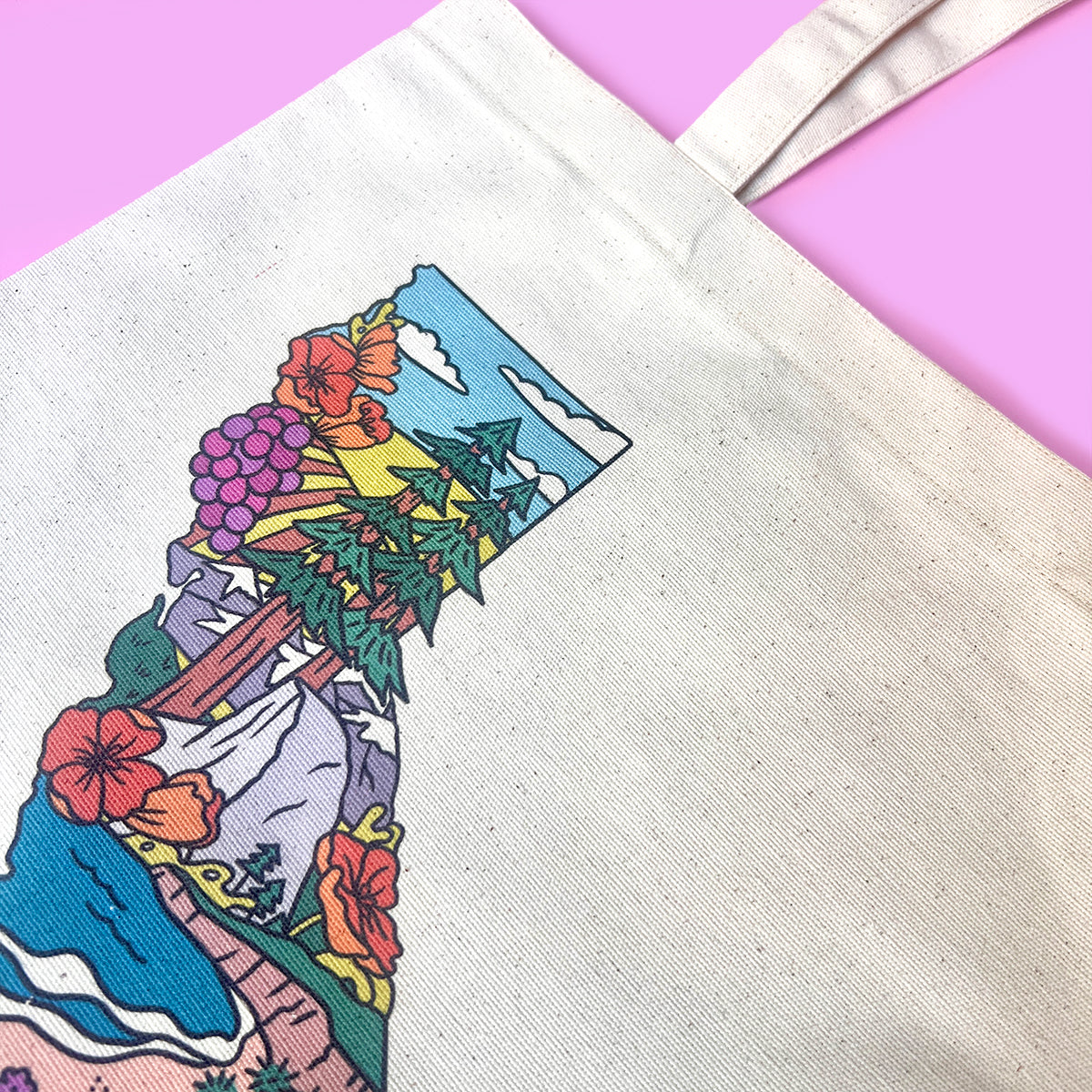 California Landmarks Tote Bag