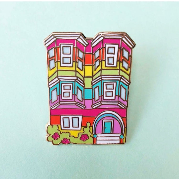 San Francisco Rainbow Pride House Enamel Pin