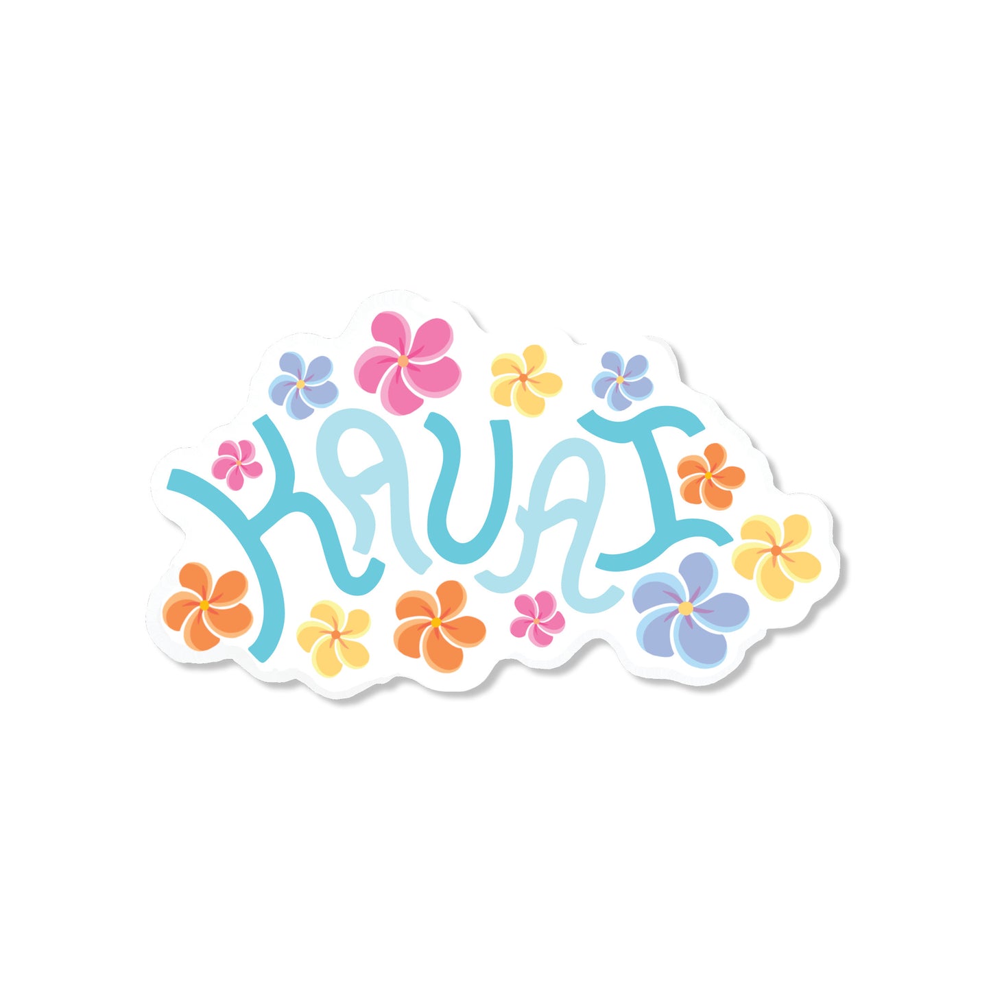 Kauai Hawaii Plumeria Sticker