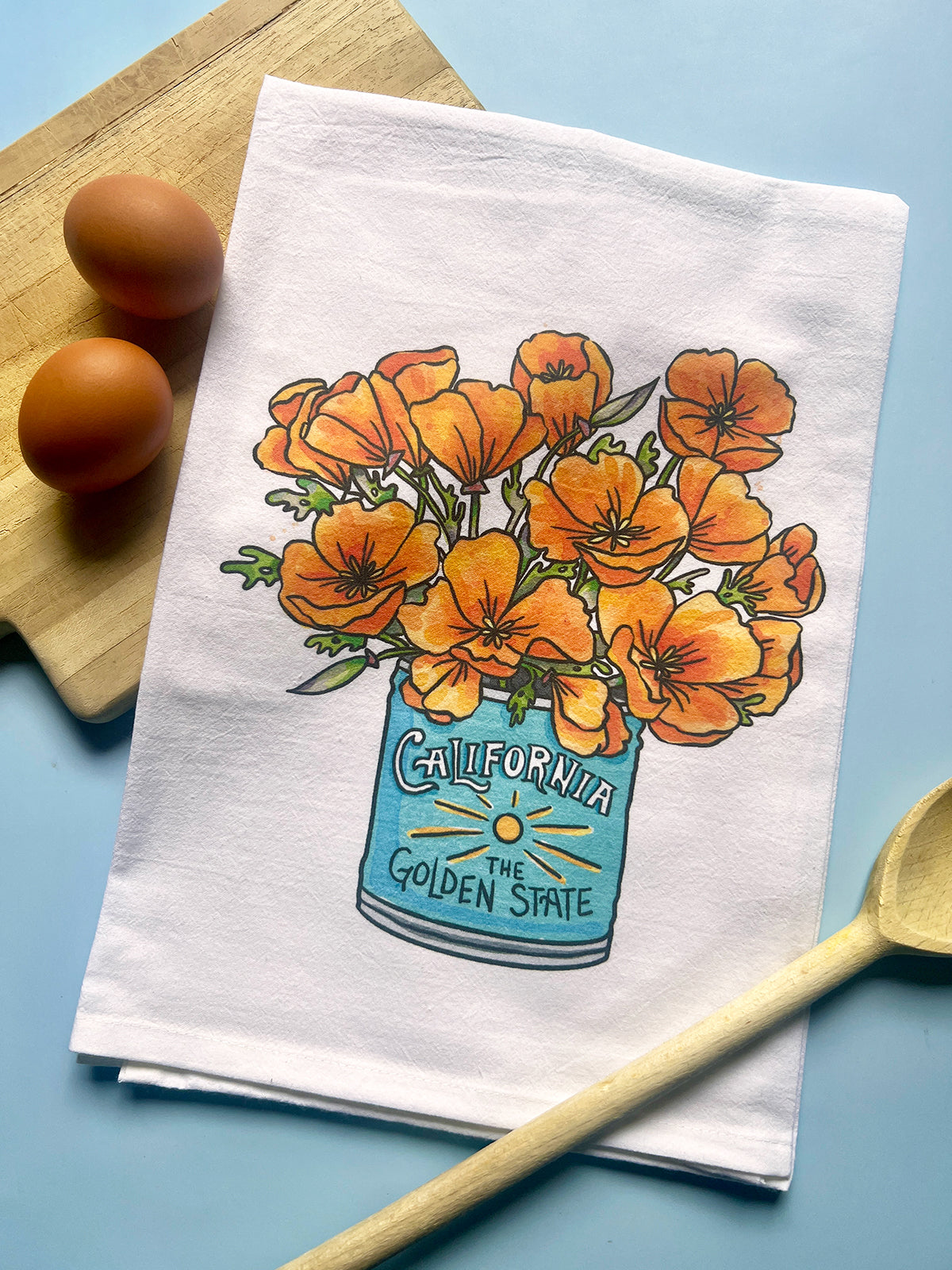 California Poppies Flour Sack Towel