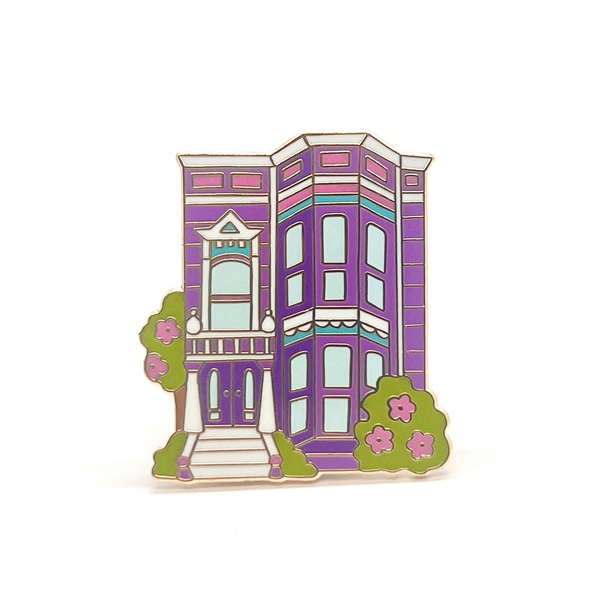 San Francisco Purple House Enamel Pin