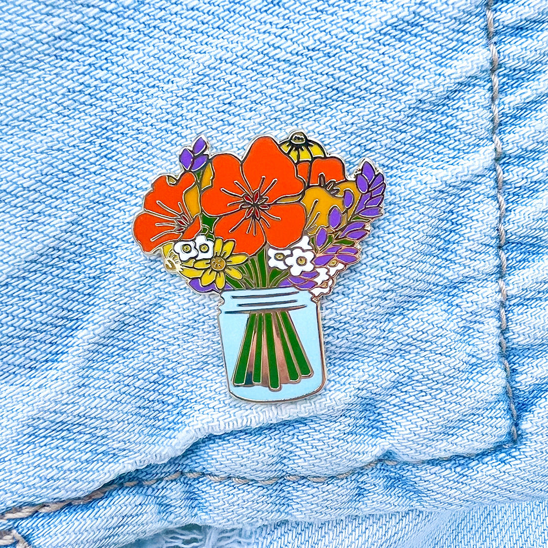 California Wildflower Enamel Pin