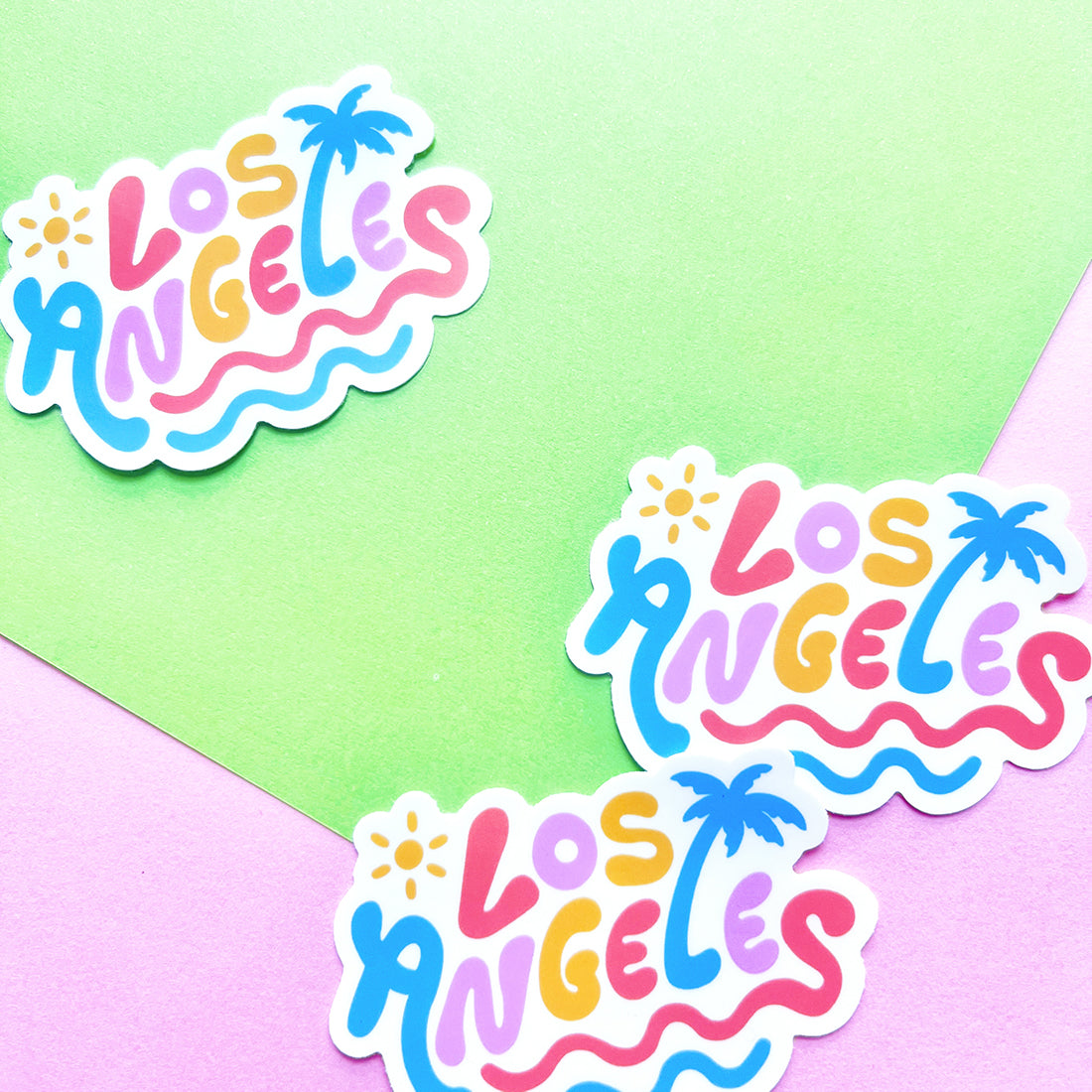 Los Angeles Colorful Lettering Sticker
