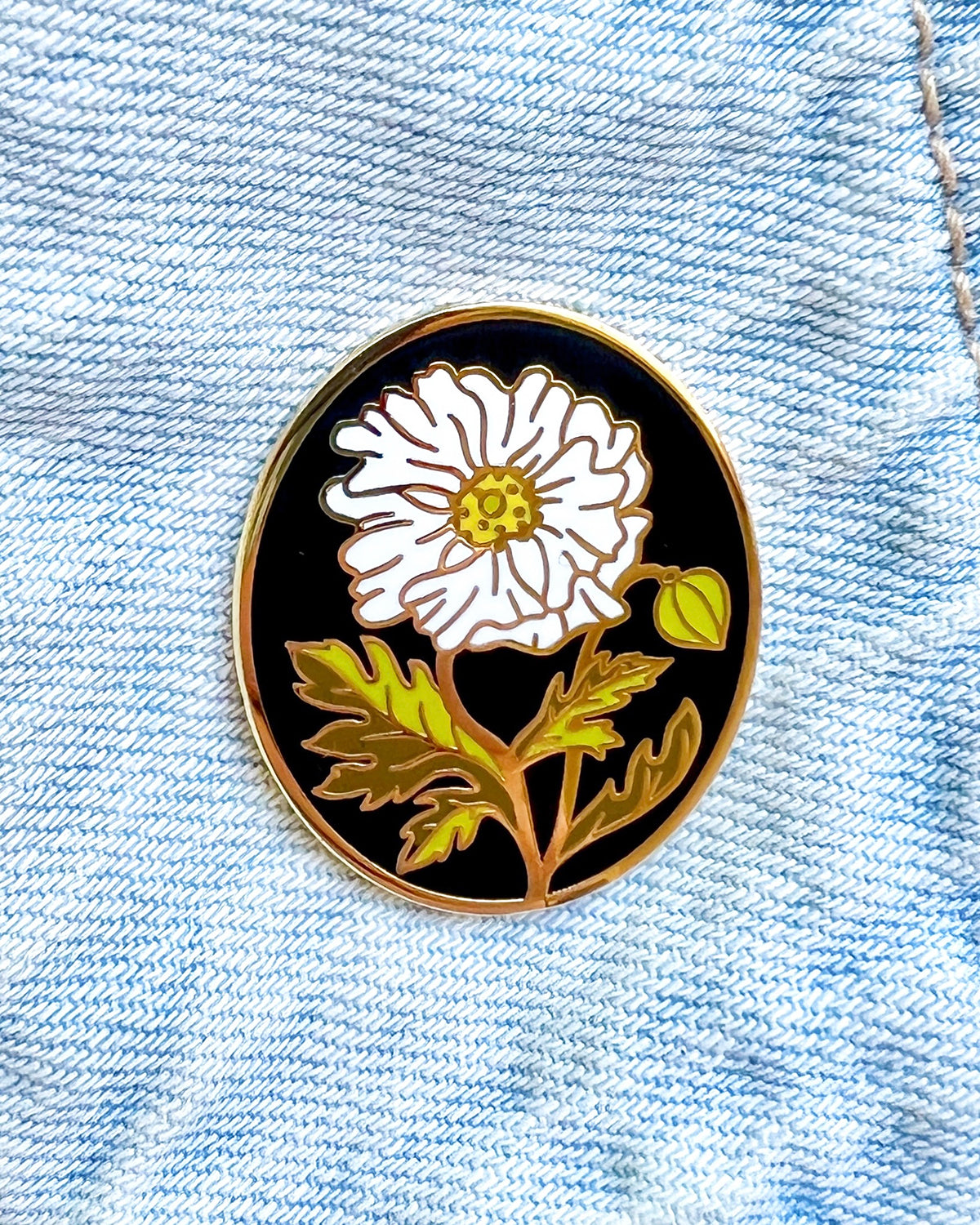 Matilija Poppy Enamel Pin