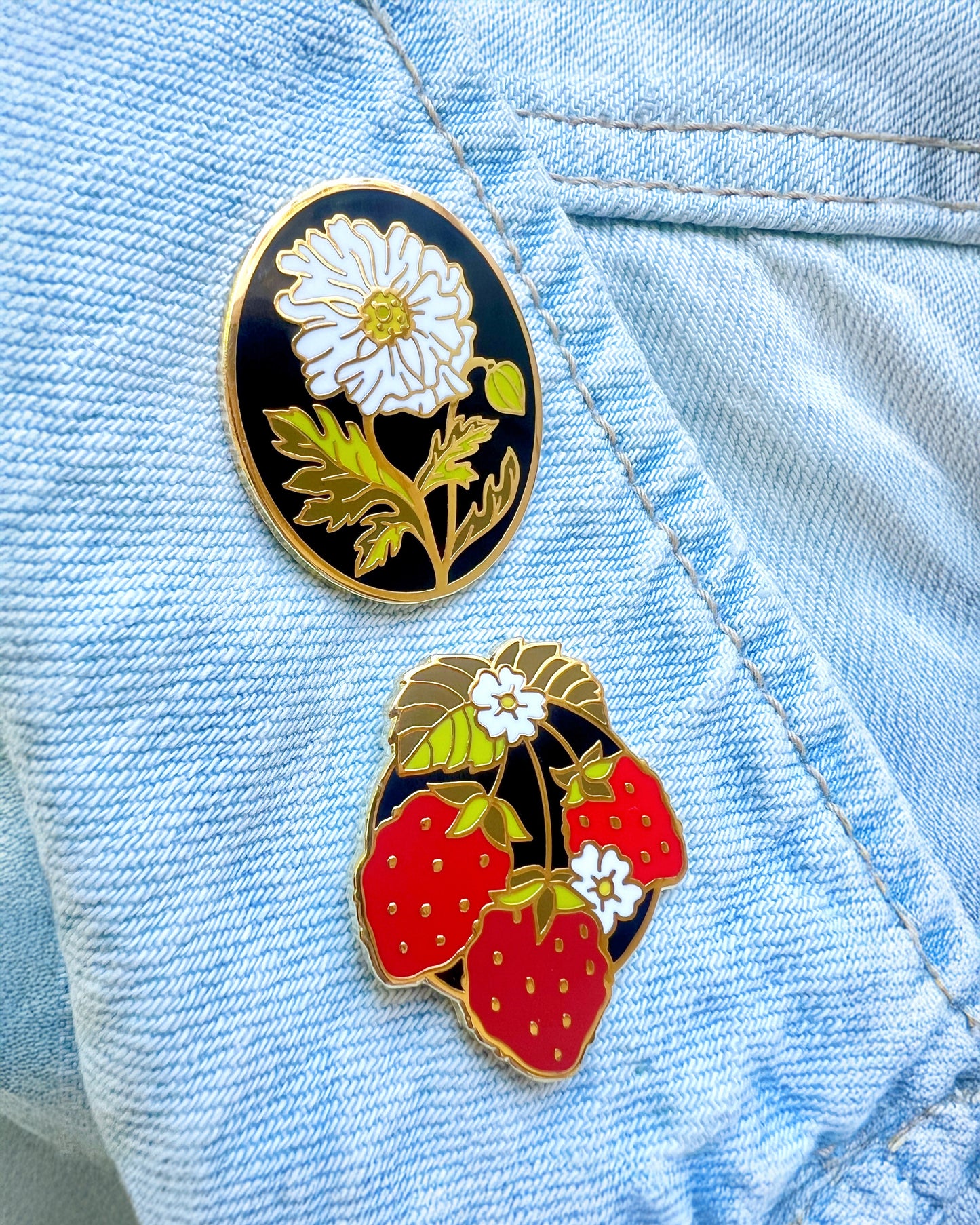 Wild Strawberry Enamel Pin