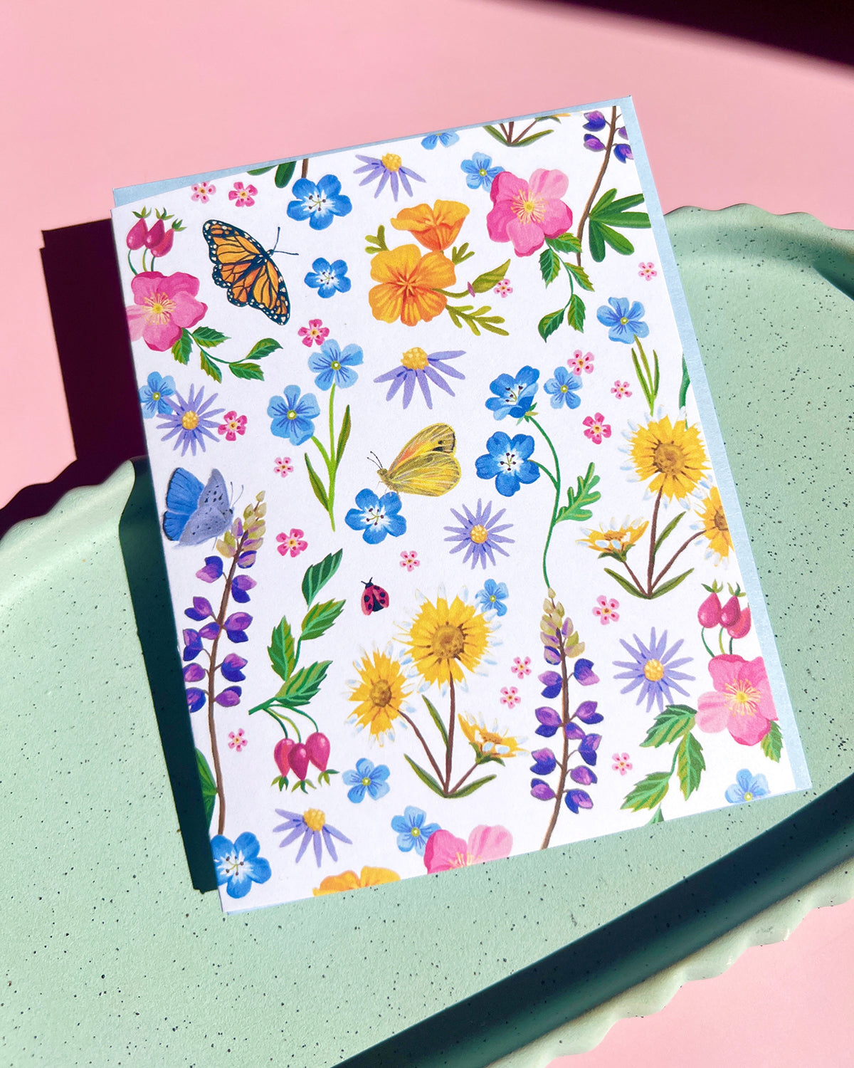 Wildflowers & Butterflies Blank All-Occasion Card