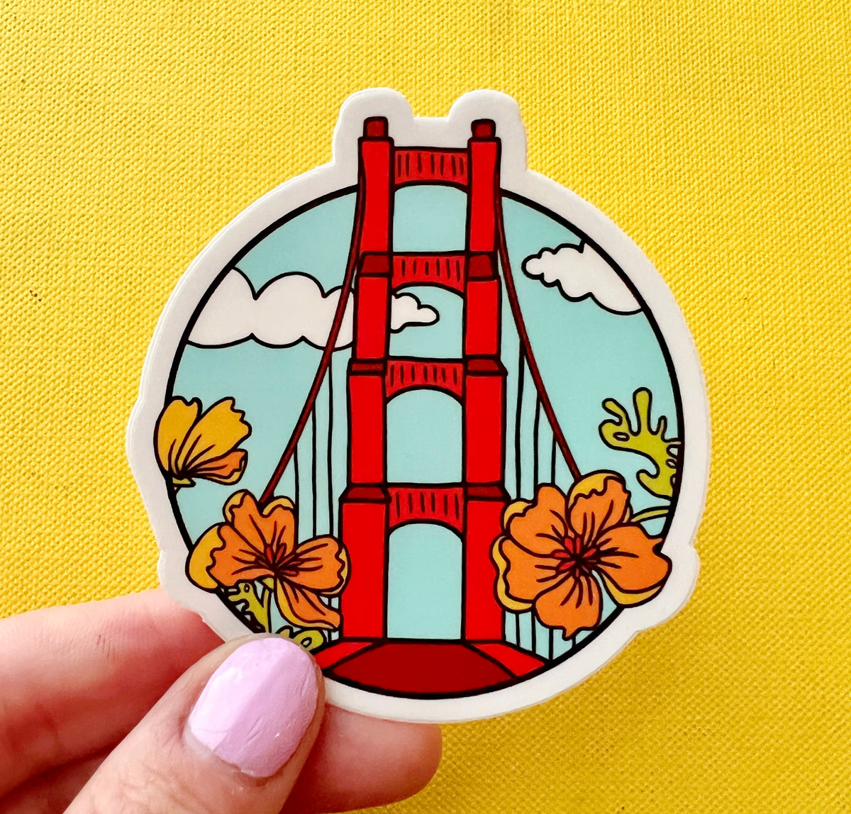 Bridge Sticker Golden Gate Bridge Sticker – Brenna Daugherty Illustration