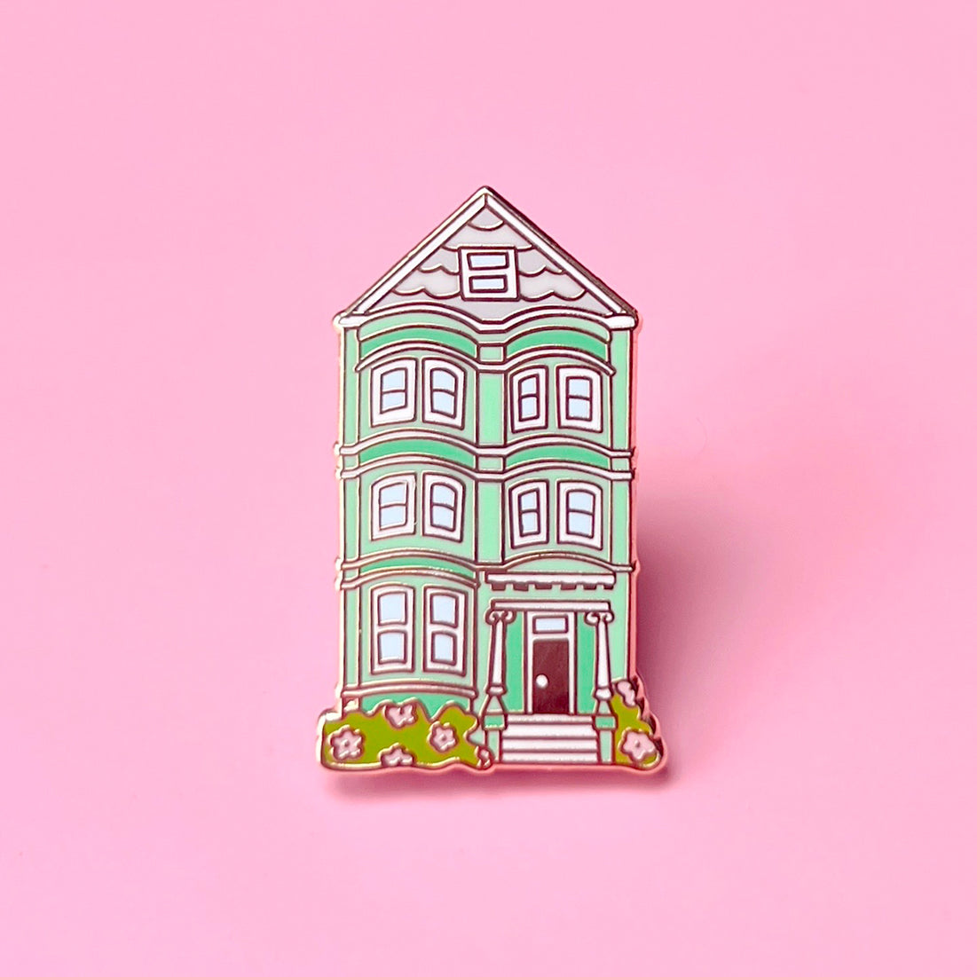 San Francisco Green House Enamel Pin