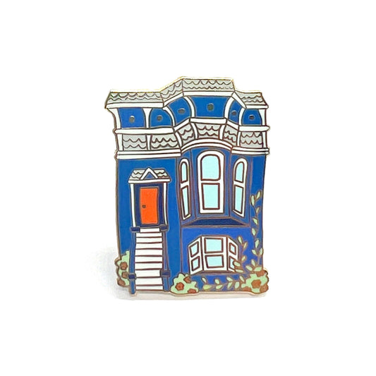 San Francisco Blue House Enamel Pin