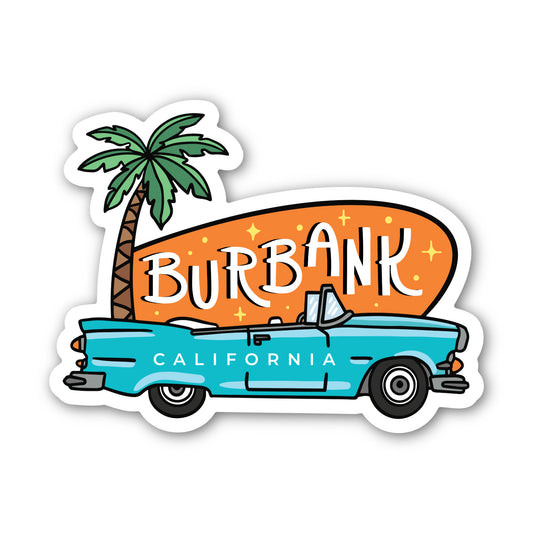 Burbank Hollywood Classic Car Sticker