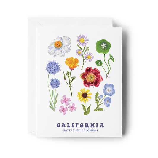 California Native Wildflowers Card
