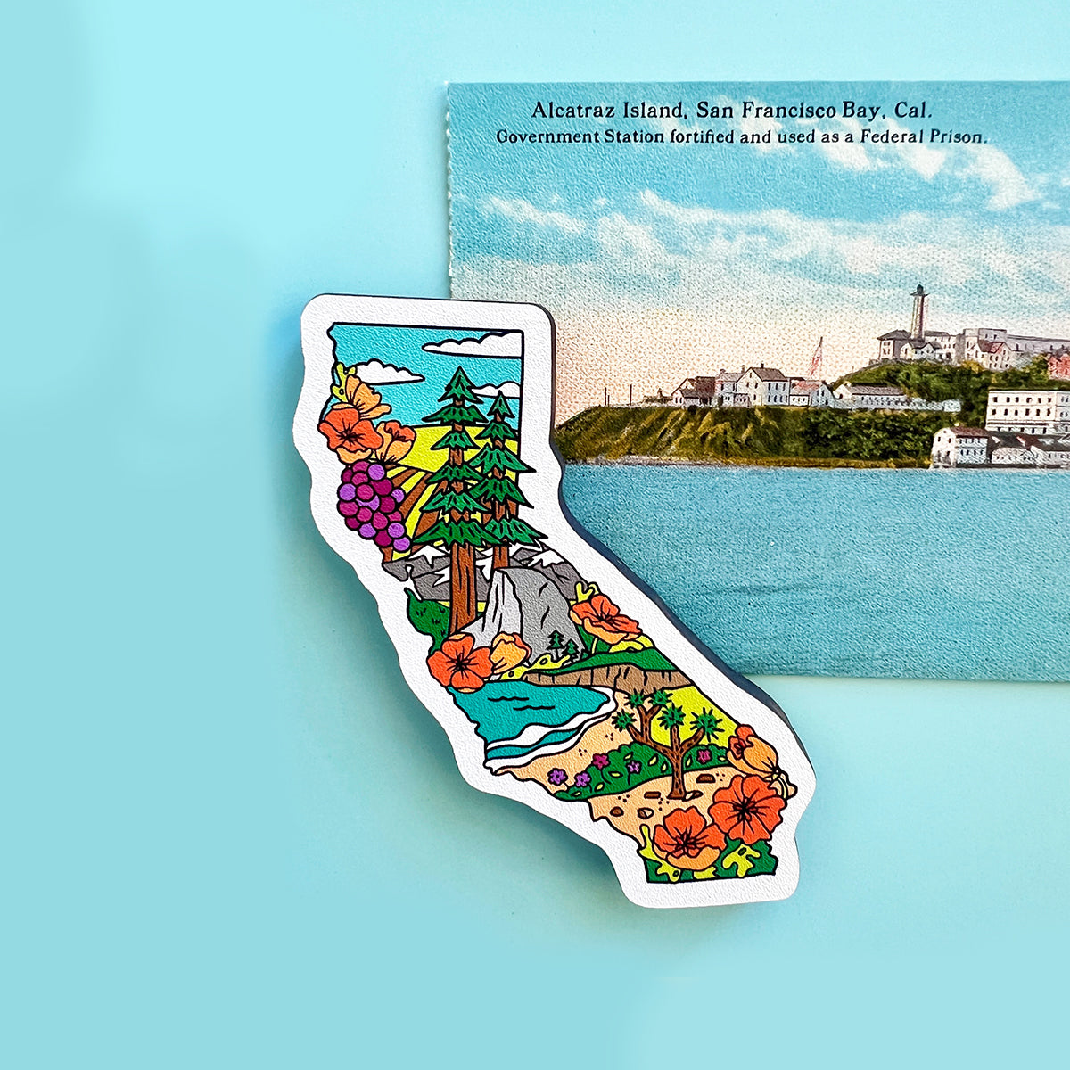 California State Landmarks Wood Magnet