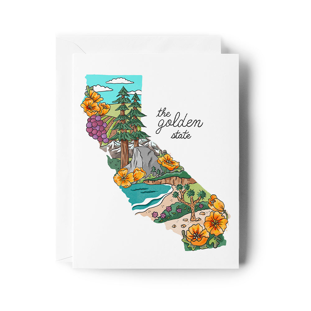 California Illustrated State Card