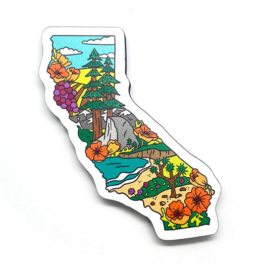 California State Landmarks Wood Magnet