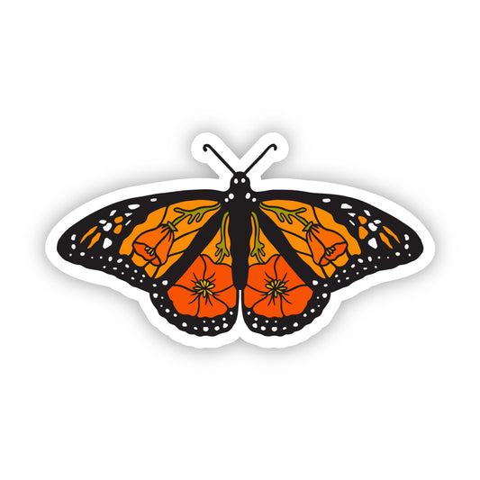 California Monarch Poppy Sticker
