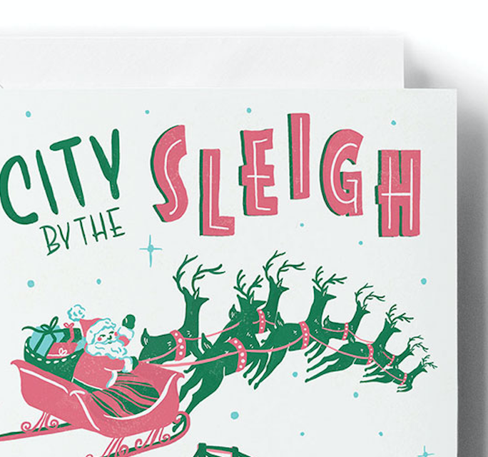 City by the Sleigh Holiday Card