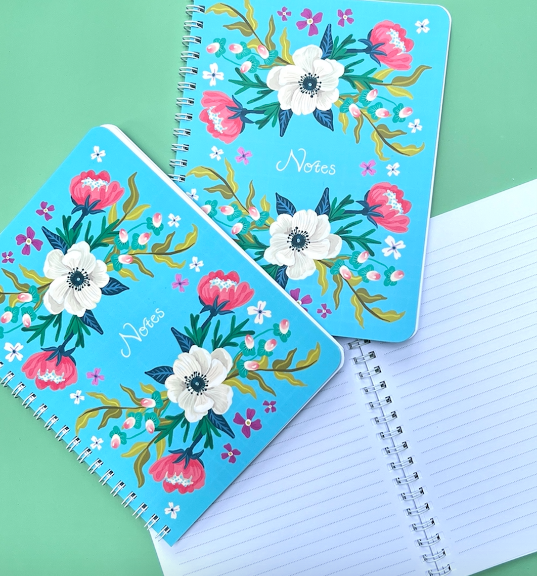 Floral Spiral Notebook