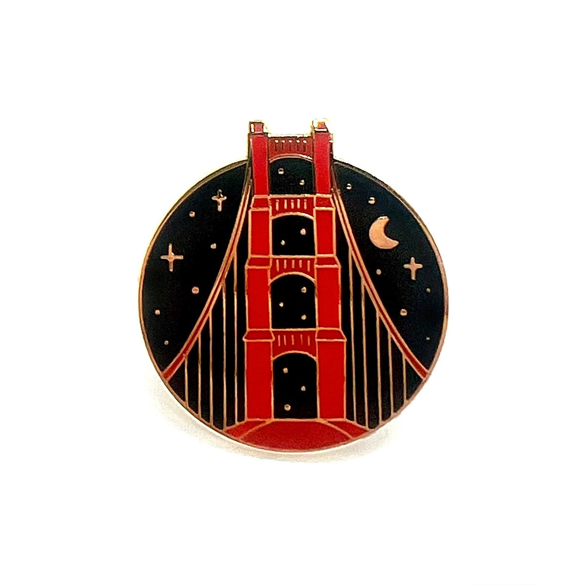 Golden Gate Bridge Night Sky Enamel Pin