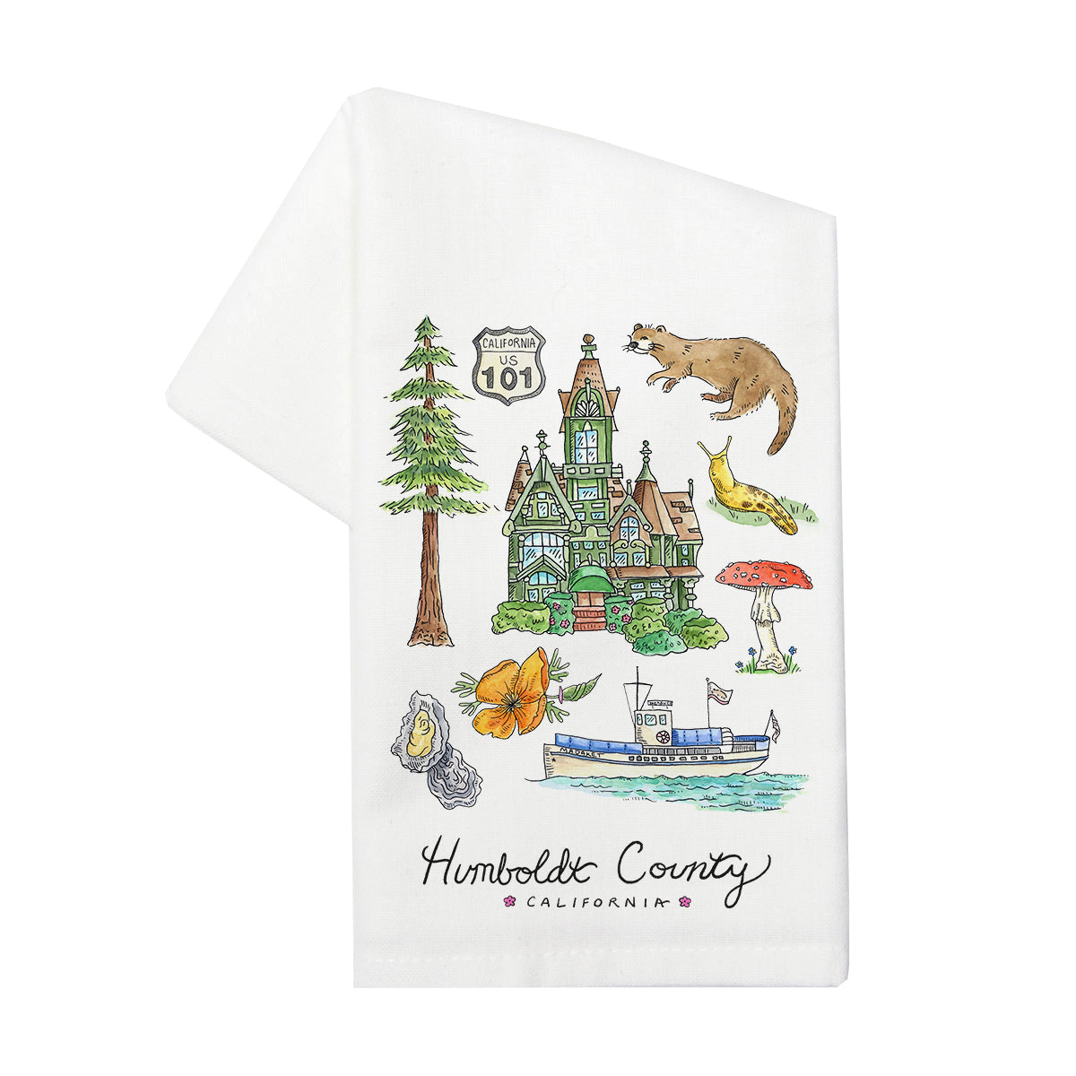 Humboldt County Tea Towel