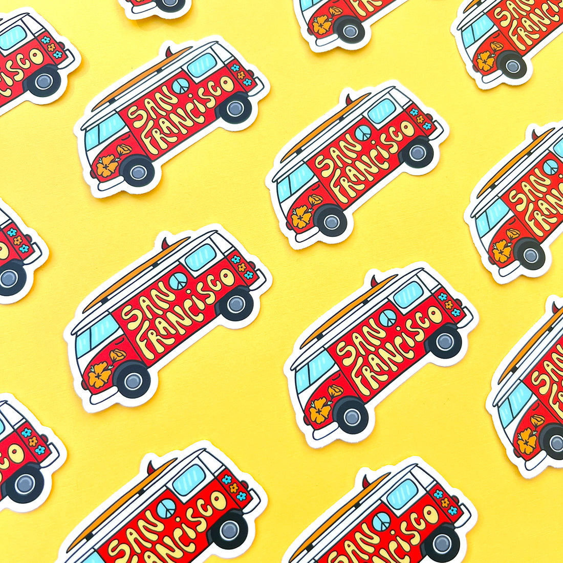 San Francisco Surf Van Sticker