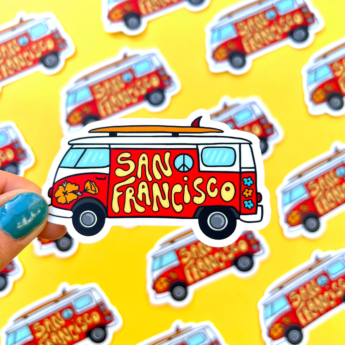 San Francisco Surf Van Sticker