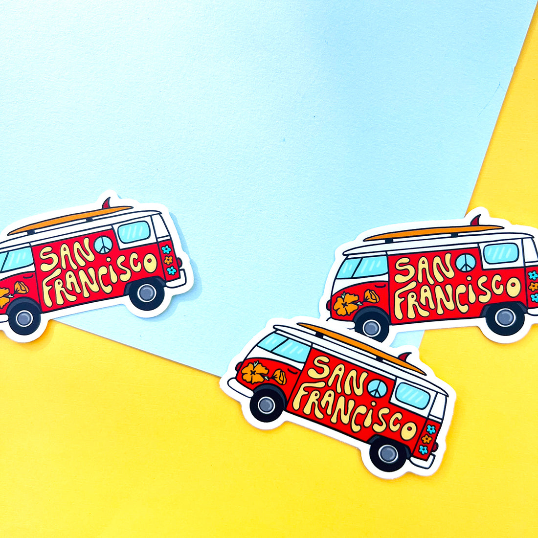 San Francisco Surf Van Sticker