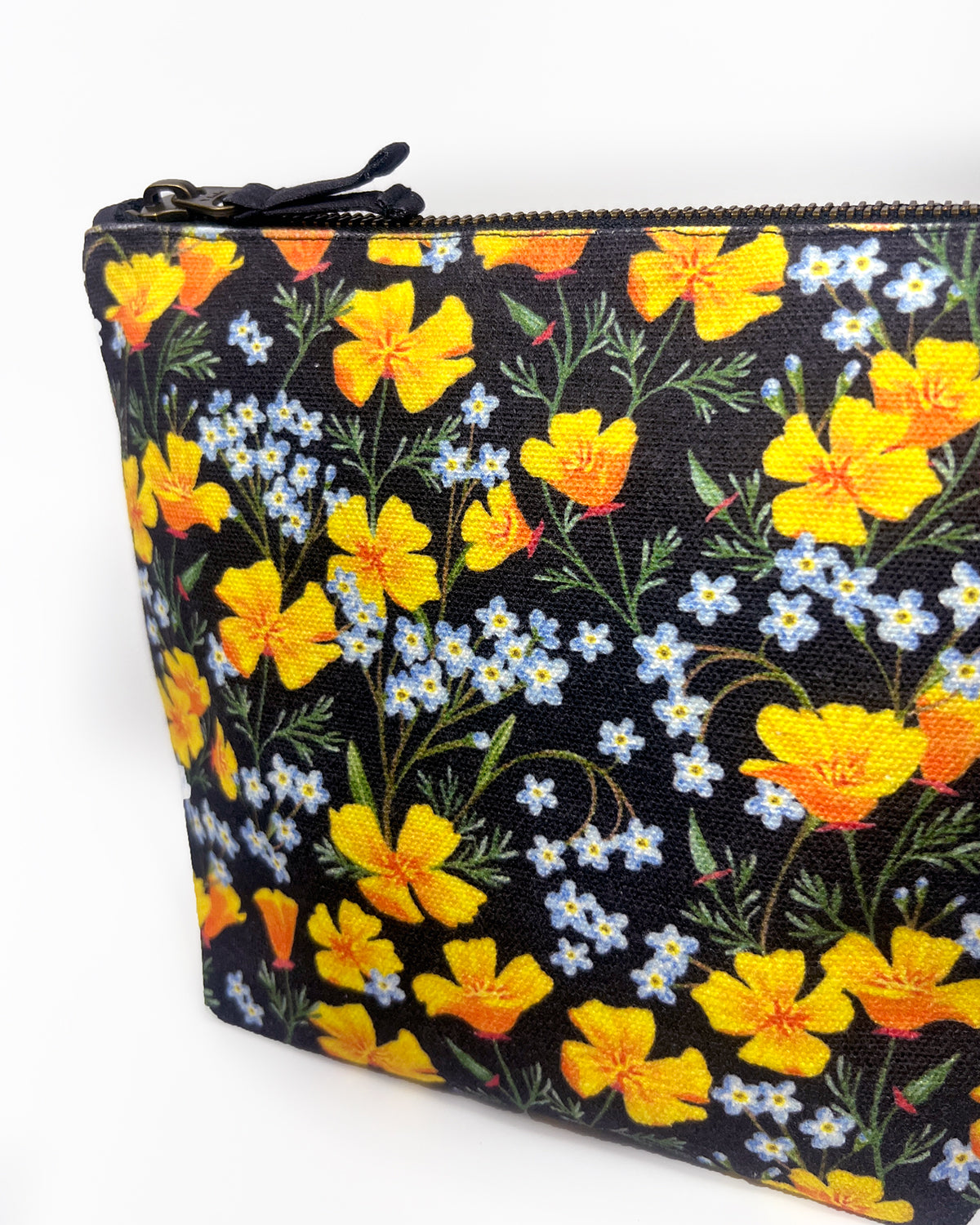 California Poppy Organic Cotton Canvas Pouch - Dark Poppy