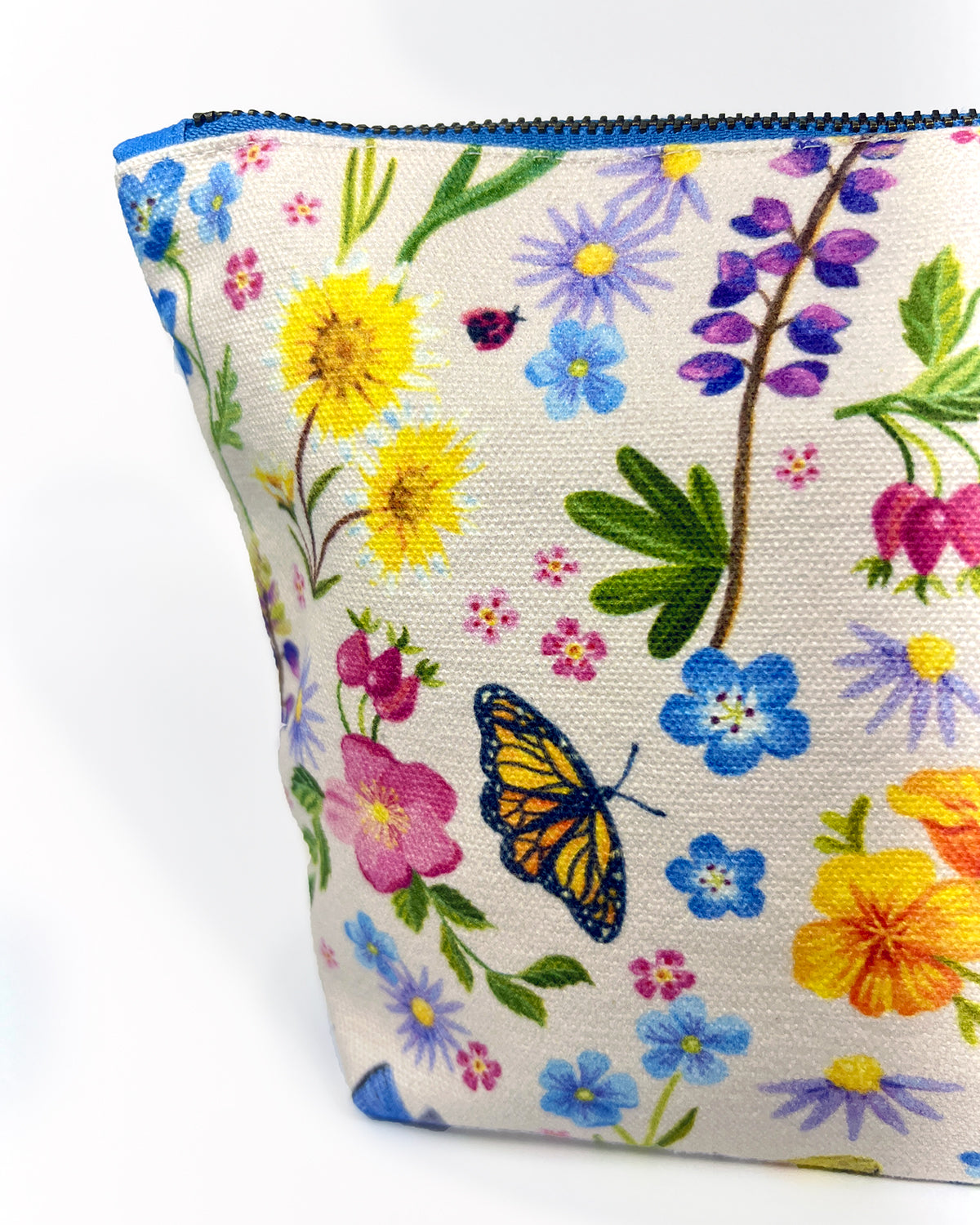 Wildflower Organic Cotton Canvas Pouch