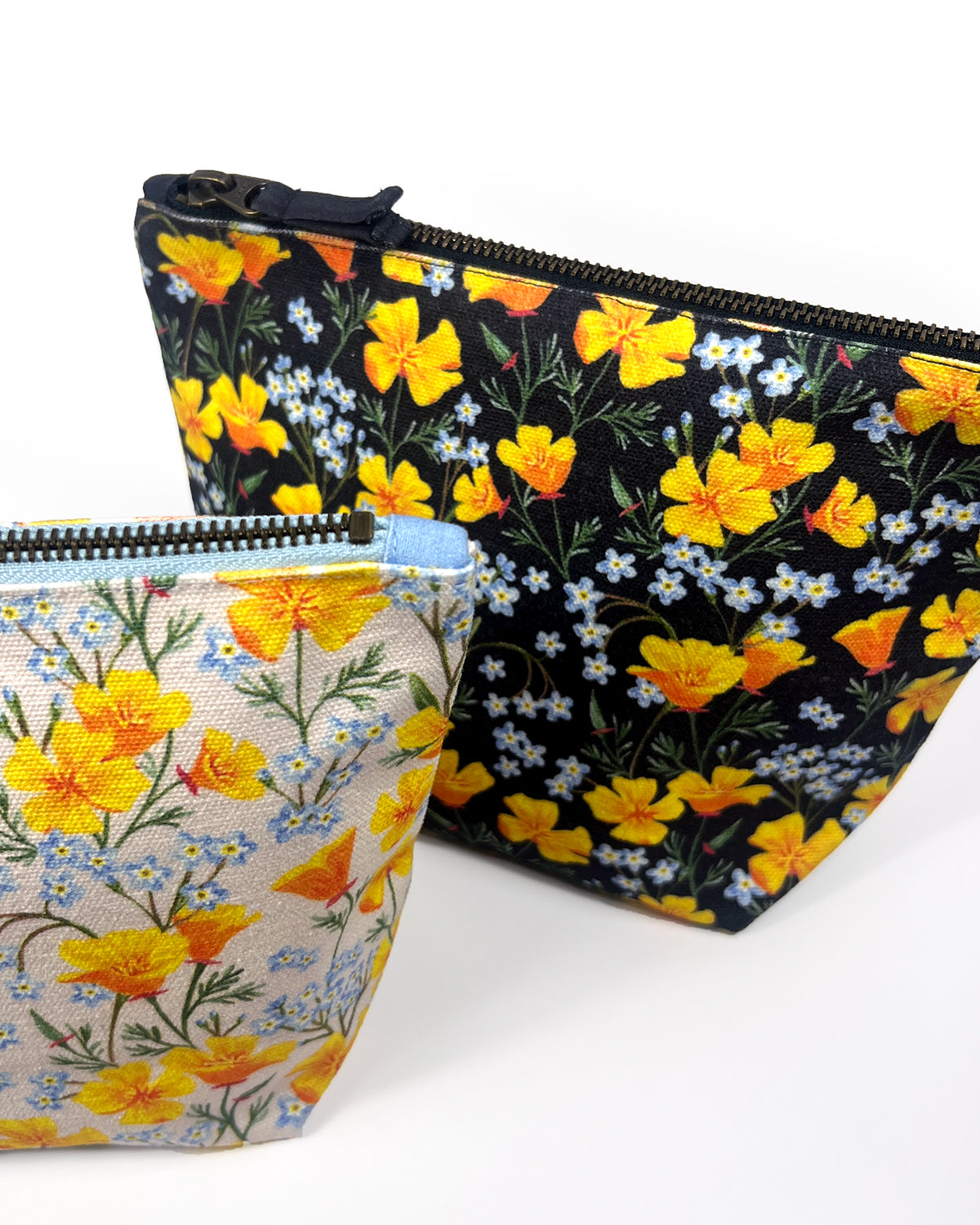 California Poppy Organic Cotton Canvas Pouch - Dark Poppy