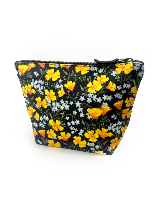 California Poppy Organic Cotton Canvas Pouch - Dark Poppy