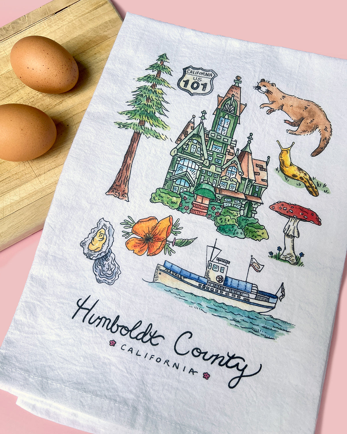 Humboldt County Tea Towel