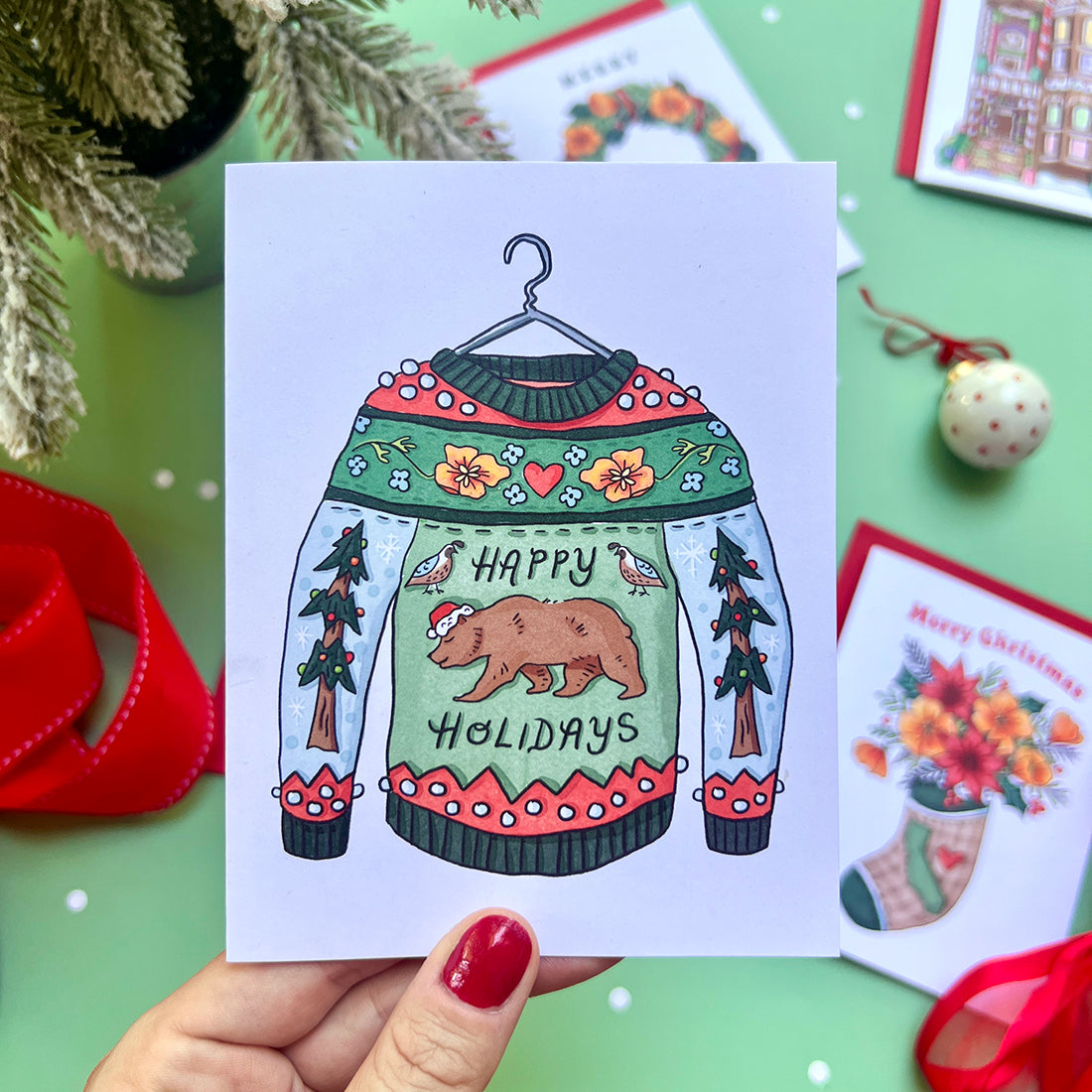 Ugly Sweater California Holiday Card