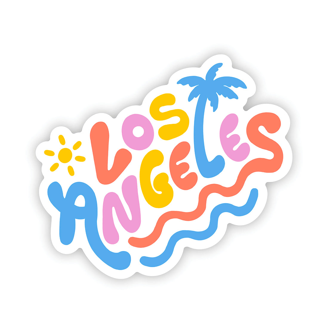 Los Angeles Colorful Lettering Sticker