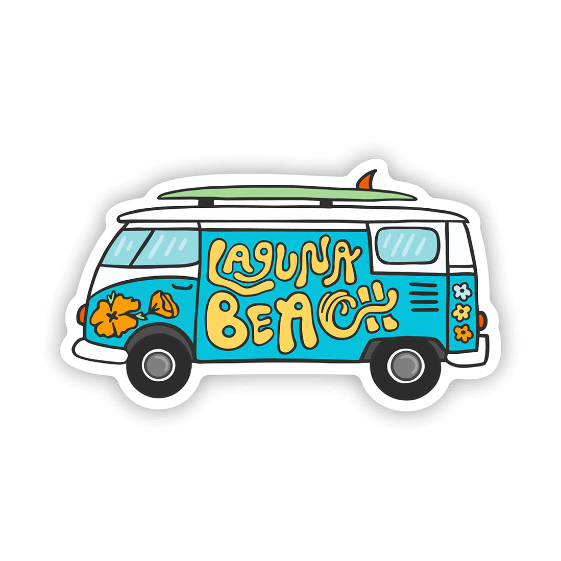 Laguna Beach Surf Van Sticker