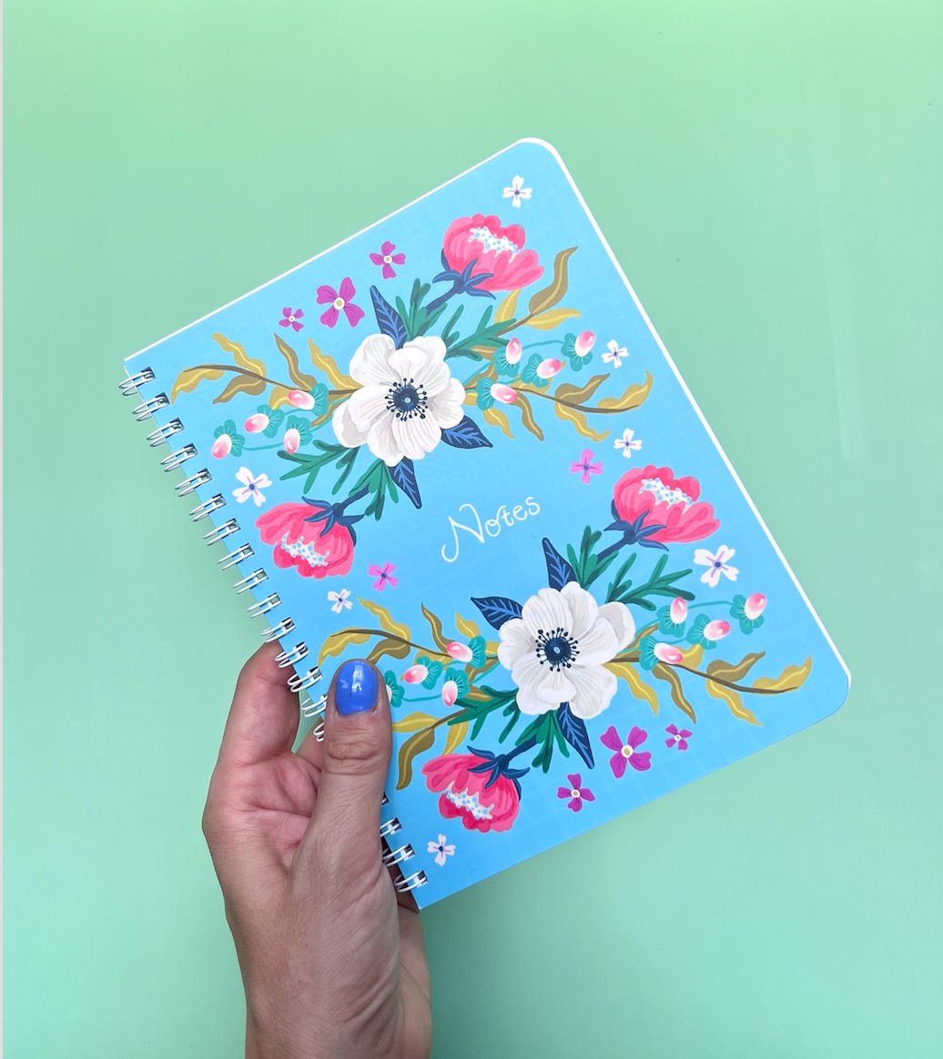 Floral Spiral Notebook