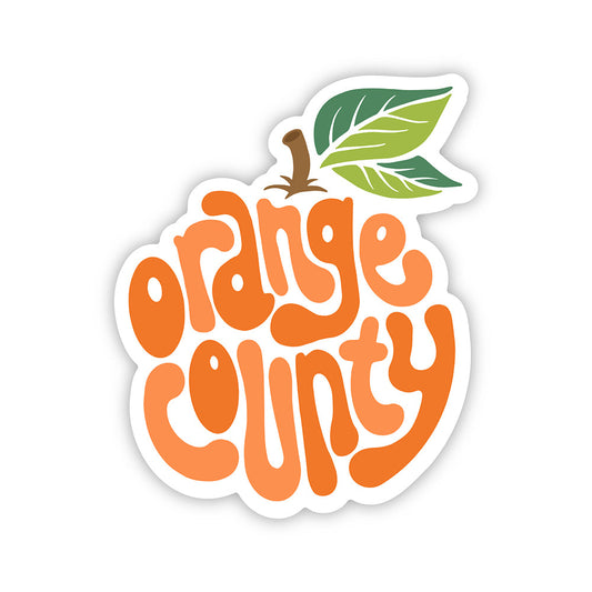 Orange County California Lettering Sticker