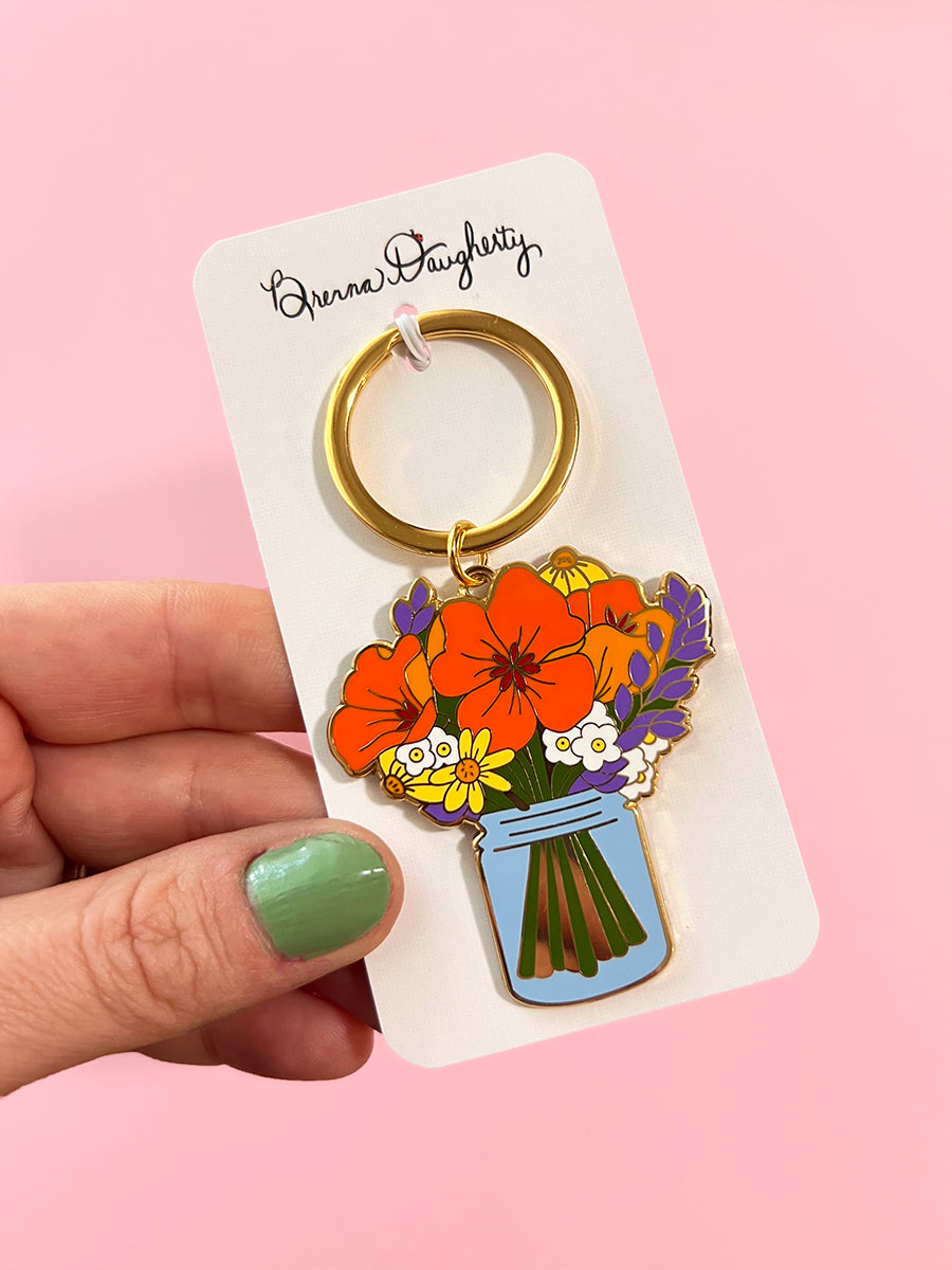 California Wildflower Keychain