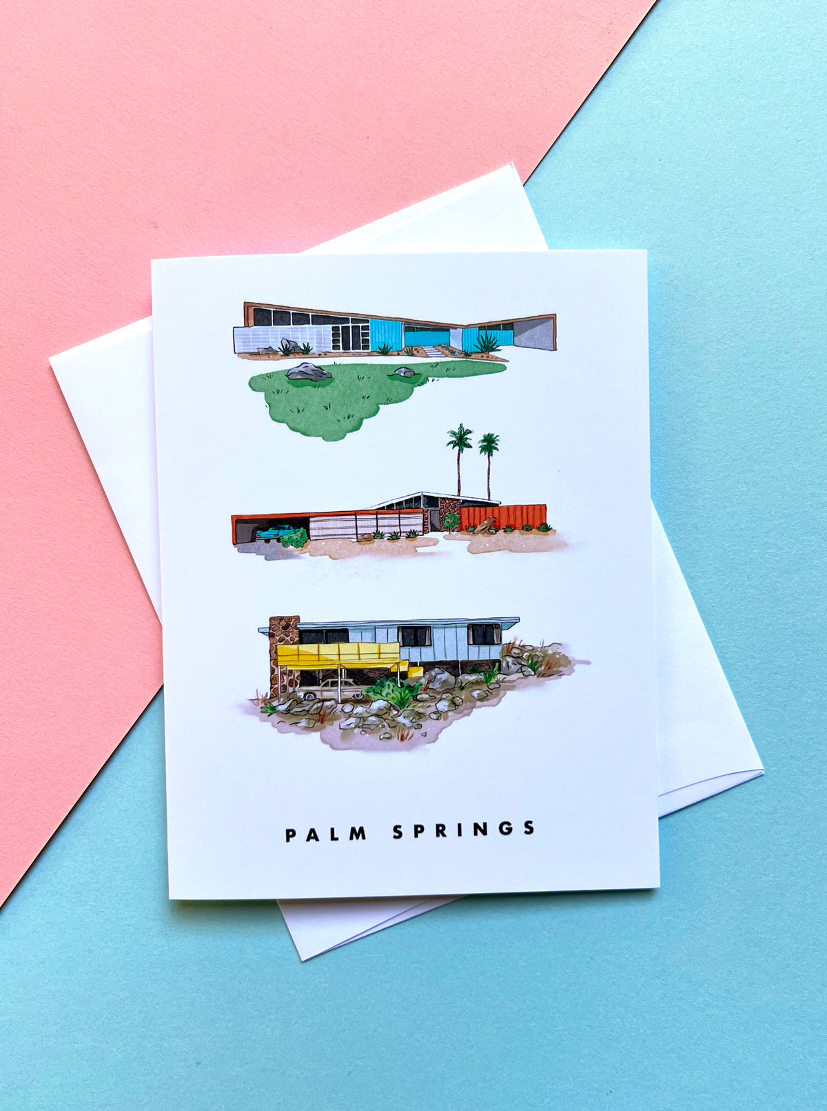 Sprigys Card Palm Springs Card – Brenna Daugherty Illustration